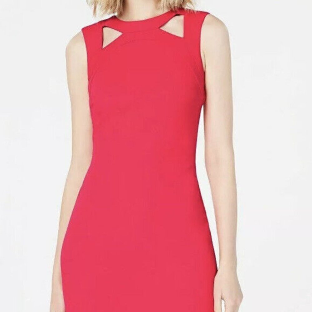 NWT Calvin Klein Pink Cutout Sheath Dress Size 4